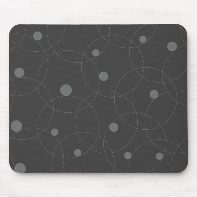 Modern, simple, playful, fun pattern of circles mouse mat (Front)