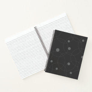 Modern, simple, playful, fun pattern of circles notebook