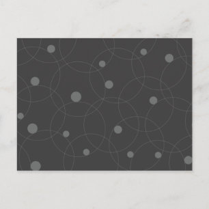 Modern, simple, playful, fun pattern of circles postcard