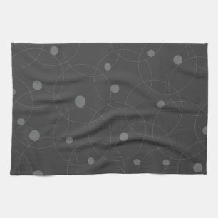 Modern, simple, playful, fun pattern of circles tea towel
