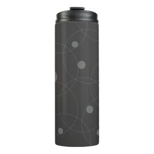 Modern, simple, playful, fun pattern of circles thermal tumbler