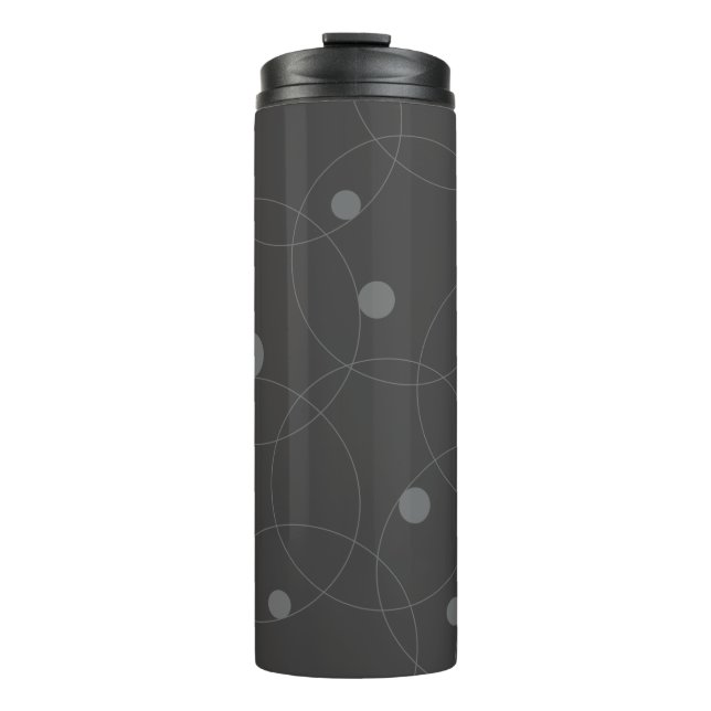 Modern, simple, playful, fun pattern of circles thermal tumbler (Front)