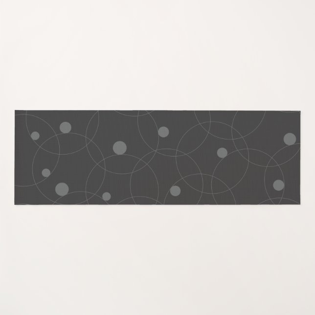 Modern, simple, playful, fun pattern of circles yoga mat (Front (Horizontal))