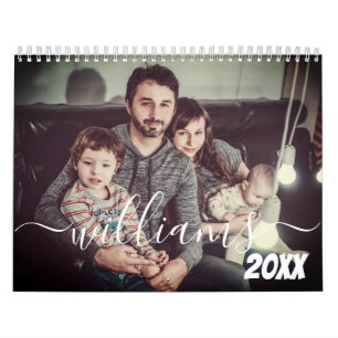 Modern Simple Playful Script Custom Family Calendar