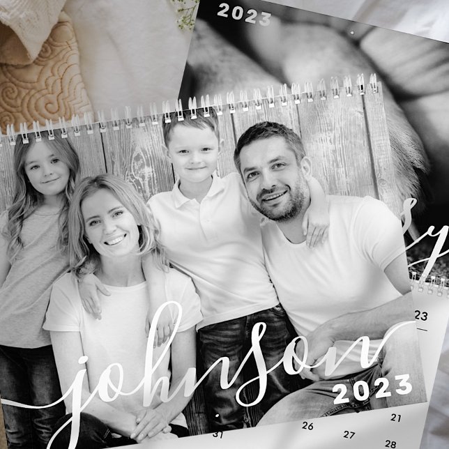 Modern Simple Playful Script Family Photos Calendar (Creator Uploaded)