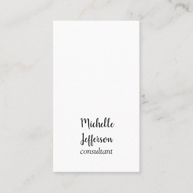 Modern Simple Plian Minimalist Business Card (Front)