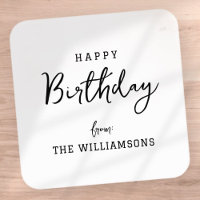 Modern Simple Preppy Happy Birthday Greeting
