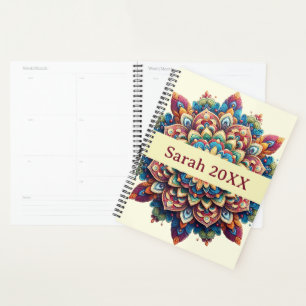 Modern Simple Pretty Colorful Cute Mandala Planner