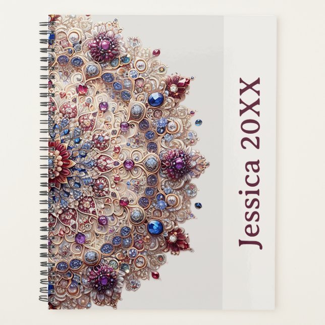 Modern Simple Pretty Colourful Cute Mandala Planne Planner (Front)