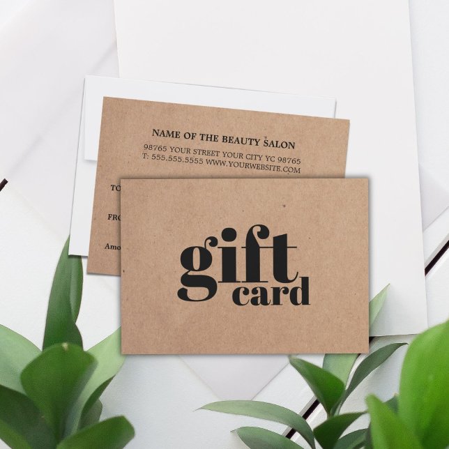 Modern Simple Printed Kraft Beauty  (Creator Uploaded)