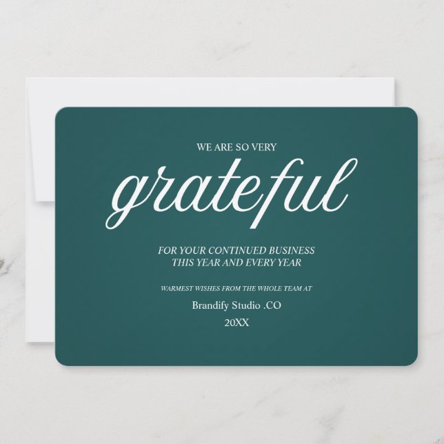 Modern simple professional Business Holiday  Card (Front)