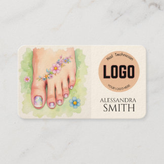 Modern Simple Professional Business Nail Tech Card