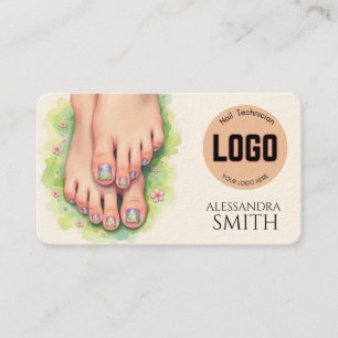 Modern Simple Professional Business Nail Tech Card