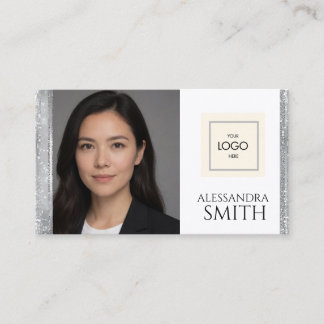 Modern Simple Professional Business Photo Square Calling Card