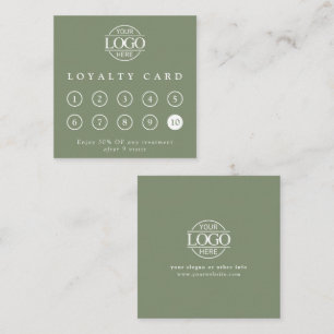Modern Simple Professional Custom Business Logo Loyalty Card