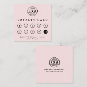 Modern Simple Professional Custom Business Logo Loyalty Card