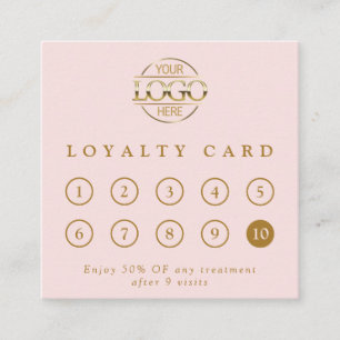Modern Simple Professional Custom Business Logo  Loyalty Card