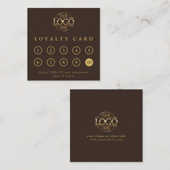 Modern Simple Professional Custom Business Logo  Loyalty Card (Front/Back)