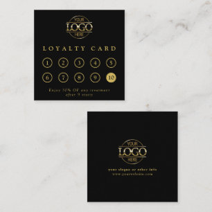 Modern Simple Professional Custom Business Logo  Loyalty Card