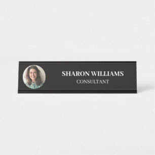 Modern Simple Professional Custom Employee Photo Desk Name Plate