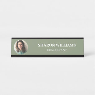 Modern Simple Professional Custom Employee Photo Desk Name Plate