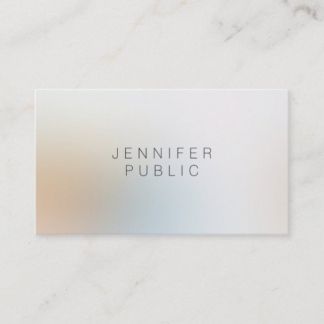 Modern Simple Professional Elegant Beauty Salon Business Card (Front)