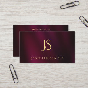 Modern Simple Professional Elegant Gold Monogram Business Card