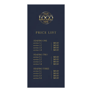 Modern Simple Professional Logo Menu Price List