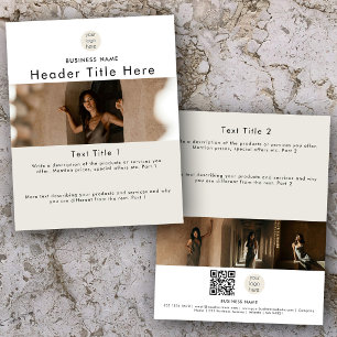 Modern Simple Professional Photos QR Code Logo Flyer