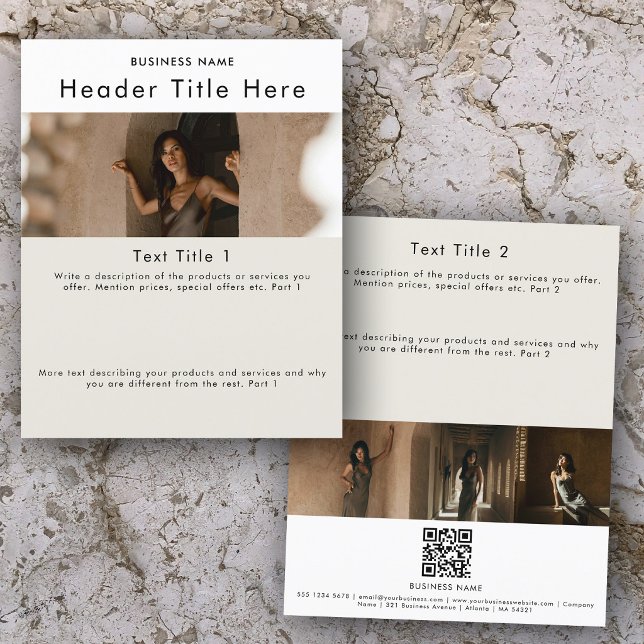 Modern Simple Professional Photos QR Code Vendor Flyer (Modern Simple Professional Photos QR Code Vendor Flyer)