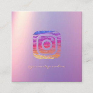Modern Simple Professional,Stylish,Shiny Instagram Square Business Card