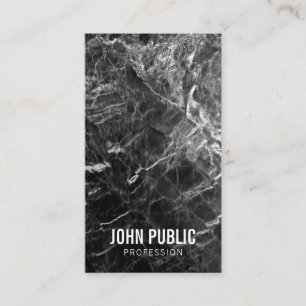 Modern Simple Professional Template Black Marble  Business Card