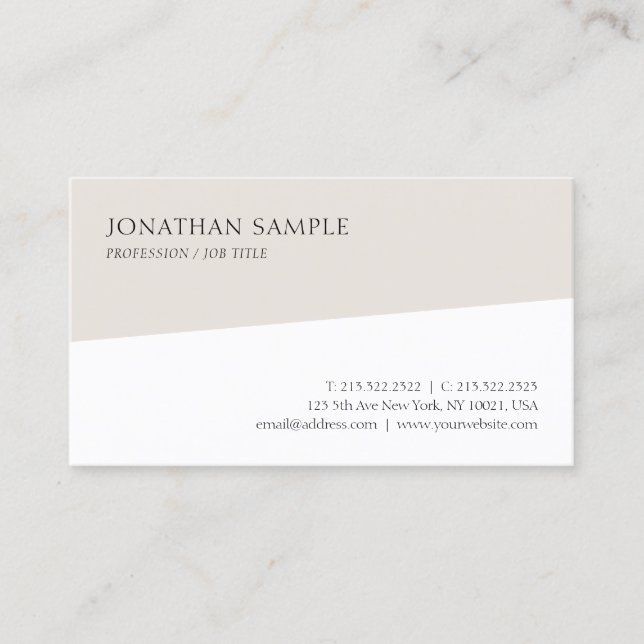 Modern Simple Professional Template Elegant Business Card (Front)