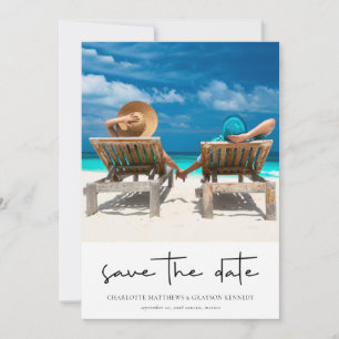 Modern Simple QR Code Save the Date Announcement 