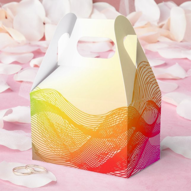 Modern Simple Rainbow Cute Coffee tea Favour Box (Wedding)