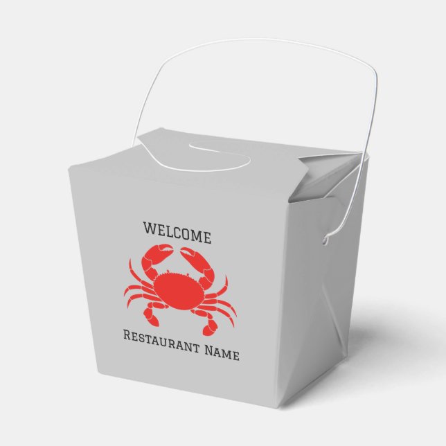 Modern Simple Red kink crab seafood fresh Favour Box (Front Side)