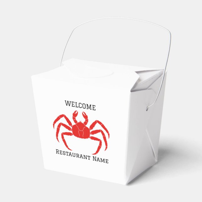 Modern Simple Red kink crab seafood fresh Favour Box (Front Side)
