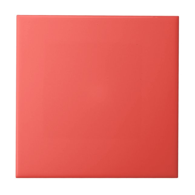 Modern Simple Red Orange Color Tile (Front)