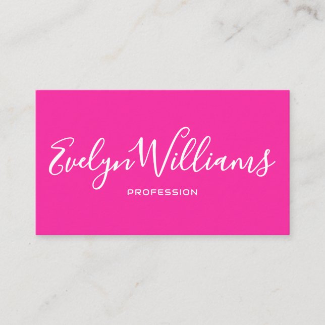 Modern Simple Rose Business Card (Front)