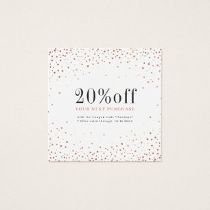 Modern simple rose gold glitter discount card