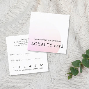 Modern Simple Rose White Beauty Loyalty Card