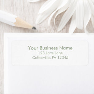 Modern Simple Sage Green Custom Return Address