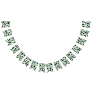 Modern Simple Sage Green Terrazzo bunting 