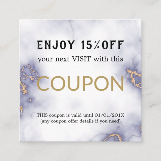 Modern Simple Salon Discount Coupon (Front)