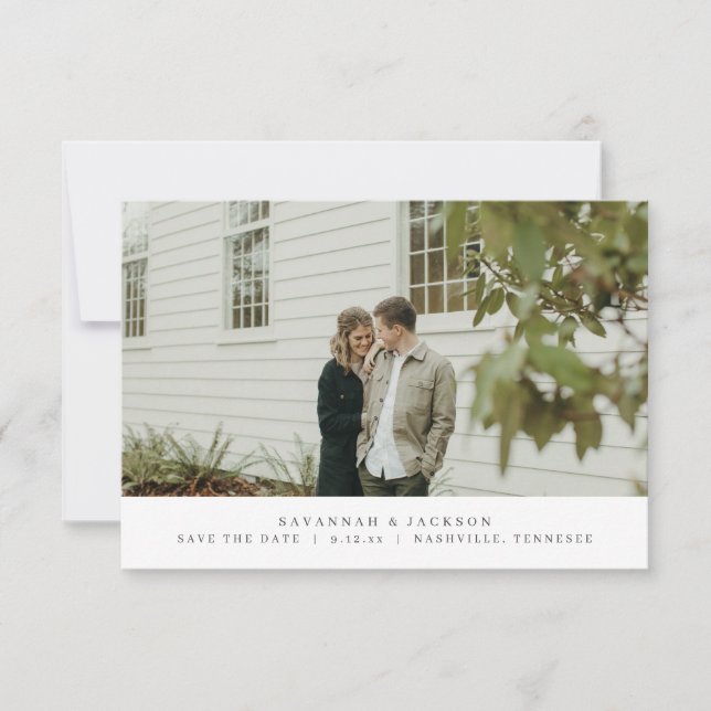 Modern Simple Save The Date Card (Front)