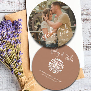 Modern Simple Save the Date Photo Overlay Wedding Invitation