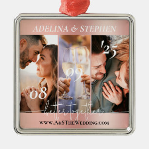 Modern Simple Script 3 Photo Website Instagram Metal Tree Decoration