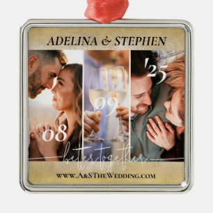 Modern Simple Script 3 Photo Website Instagram Metal Tree Decoration