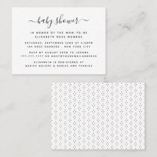 Modern Simple Script Baby Shower Ticket Invitation