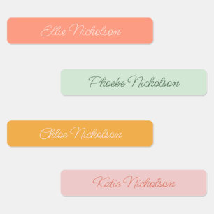 Modern Simple Script Pink Girly Waterproof Name